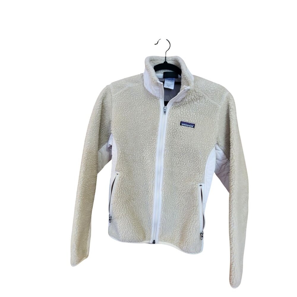 Vintage Patagonia Synchilla Nylon Blocked Polar Fleece Jacket womens size Small - Picture 1 of 4